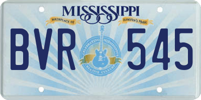 MS license plate BVR545