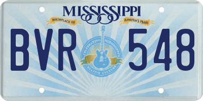MS license plate BVR548