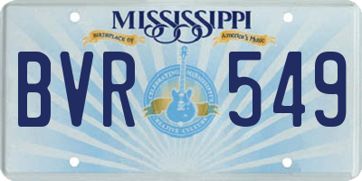 MS license plate BVR549