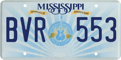 MS license plate BVR553