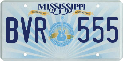 MS license plate BVR555