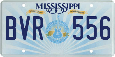 MS license plate BVR556