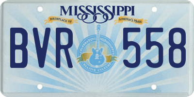 MS license plate BVR558