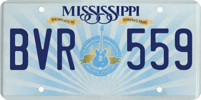 MS license plate BVR559