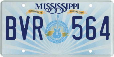 MS license plate BVR564