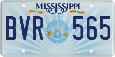 MS license plate BVR565