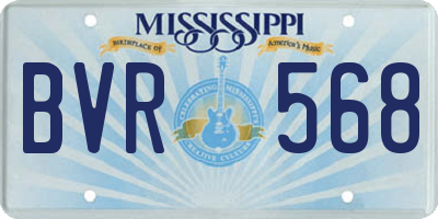 MS license plate BVR568
