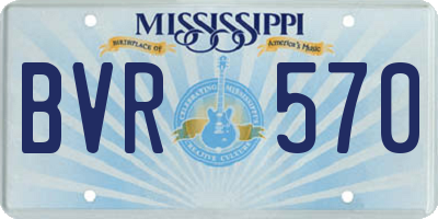 MS license plate BVR570