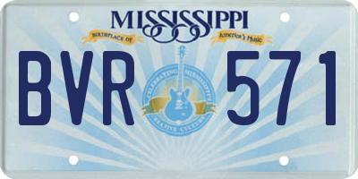 MS license plate BVR571