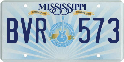 MS license plate BVR573