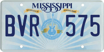 MS license plate BVR575