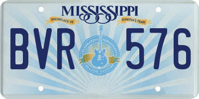 MS license plate BVR576