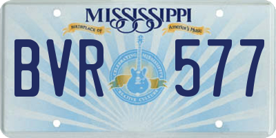 MS license plate BVR577
