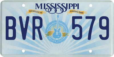 MS license plate BVR579