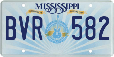 MS license plate BVR582