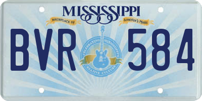 MS license plate BVR584