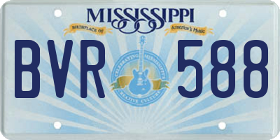 MS license plate BVR588