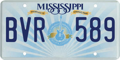 MS license plate BVR589