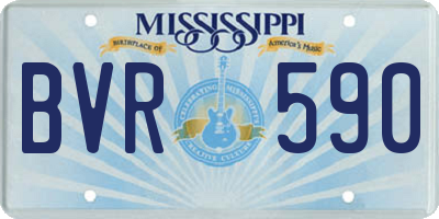 MS license plate BVR590