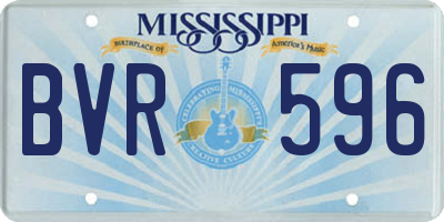MS license plate BVR596