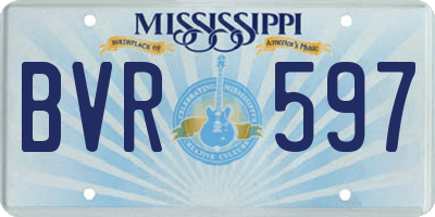 MS license plate BVR597