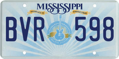 MS license plate BVR598