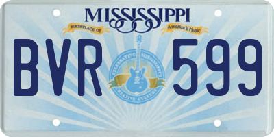MS license plate BVR599