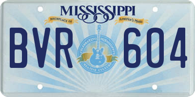 MS license plate BVR604