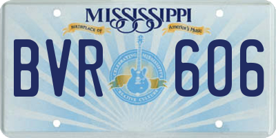 MS license plate BVR606