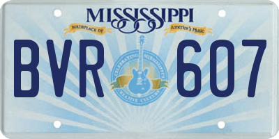MS license plate BVR607