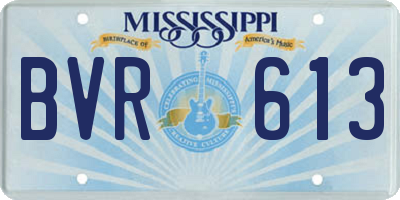 MS license plate BVR613