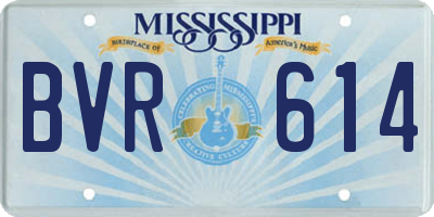 MS license plate BVR614