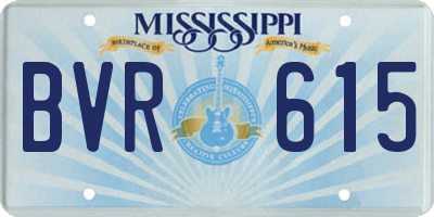 MS license plate BVR615