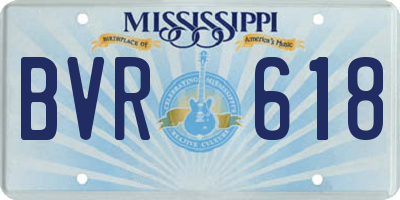 MS license plate BVR618