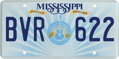 MS license plate BVR622