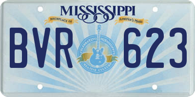 MS license plate BVR623