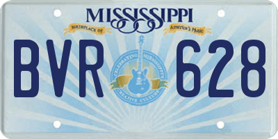 MS license plate BVR628