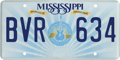 MS license plate BVR634
