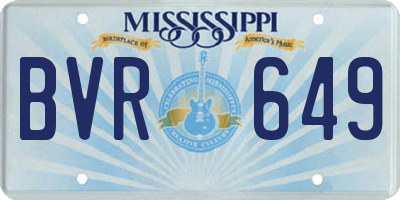 MS license plate BVR649