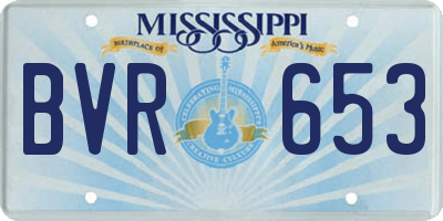MS license plate BVR653