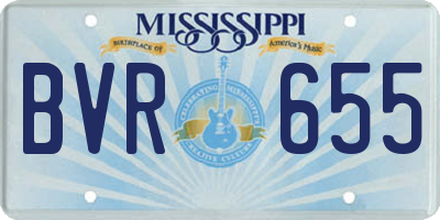 MS license plate BVR655