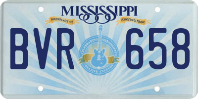 MS license plate BVR658