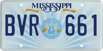 MS license plate BVR661