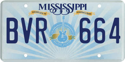 MS license plate BVR664