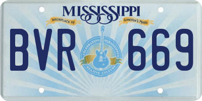 MS license plate BVR669