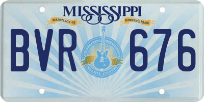 MS license plate BVR676