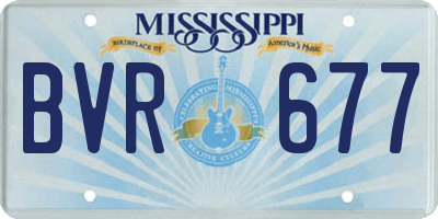 MS license plate BVR677