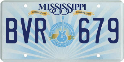 MS license plate BVR679