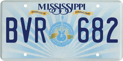 MS license plate BVR682
