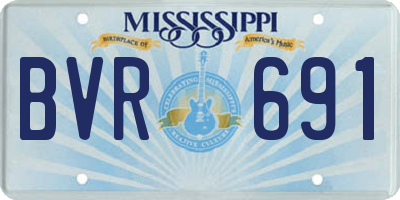 MS license plate BVR691